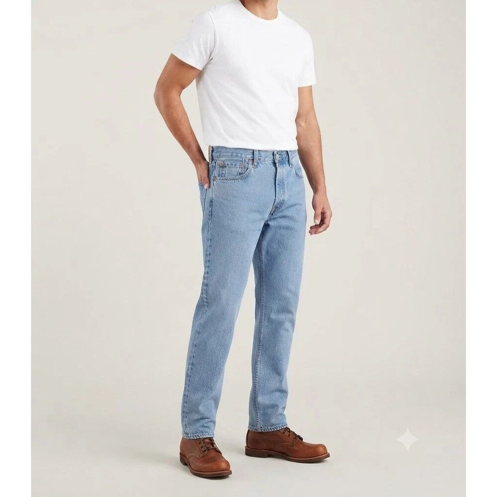Levis 505 Jeans Mens W31xL32 Blue Denim Loose Straight Leg Casual Outdoors